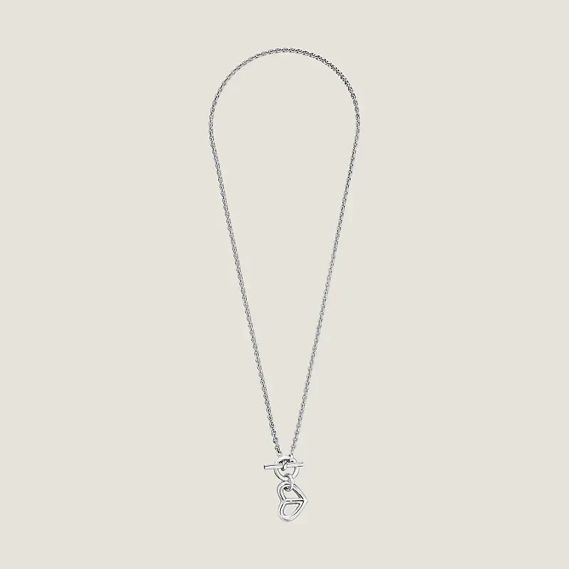 18K Cache-coeur Amulette Pendant Hermes Necklace