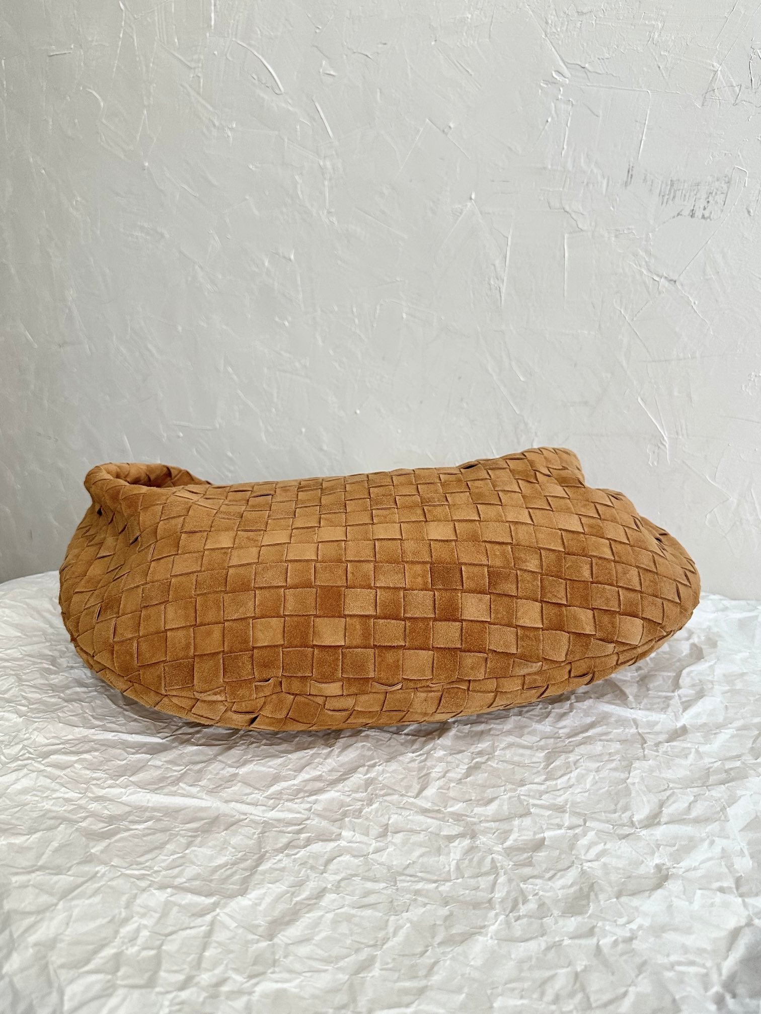 BOTTEGA VENETA SMALL JODIE 48CM BROWN SUEDE LEATHER