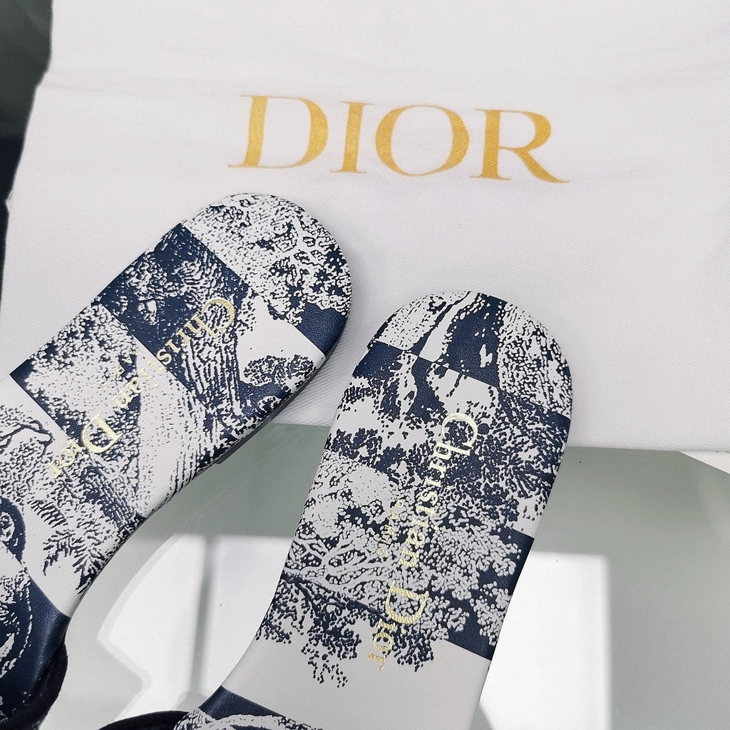 DIOR CD Mule Dway Slide 10mm Multi-motifs Style 29