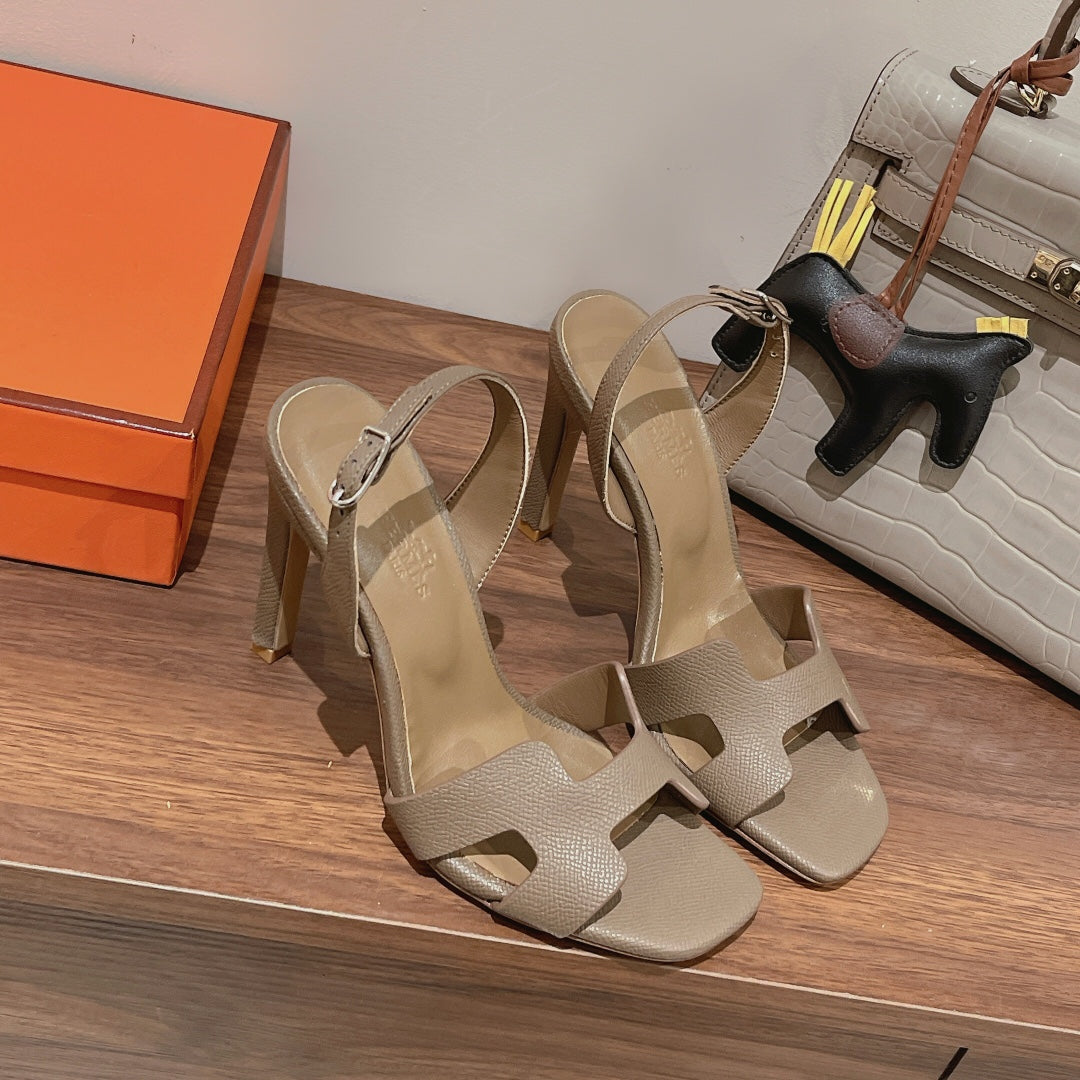 HERMES SLINGBACK SANDAL ETERNITE 105 CAMEL LAMBSKIN