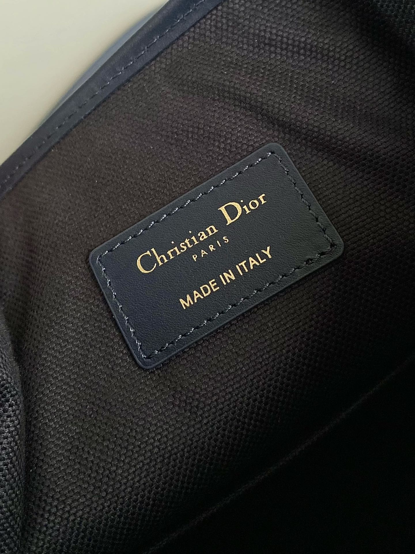 DIOR MEDIUM C'EST 24 IN BLUE CD-EMBOSSED OBLIQUE JACQUARD