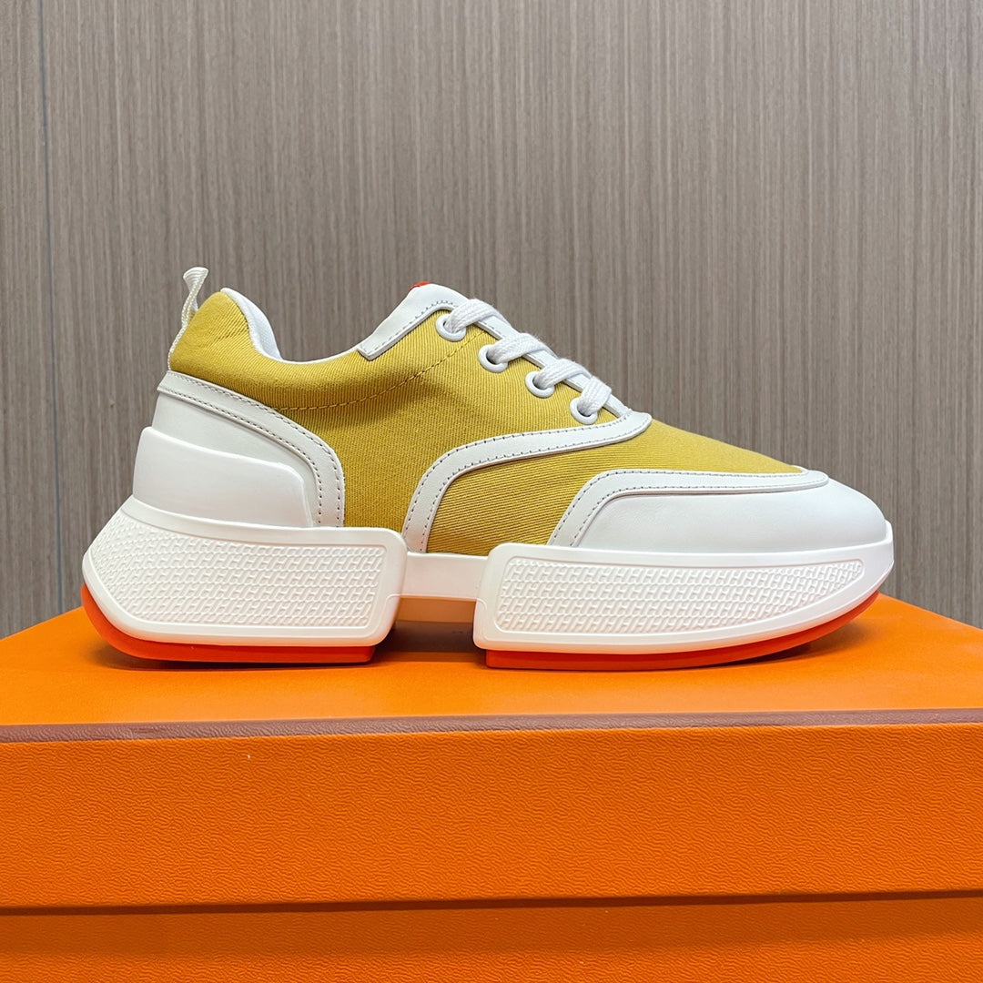 HERMES GIGA SNEAKER YELLOW MIX WHITE CALFSKIN