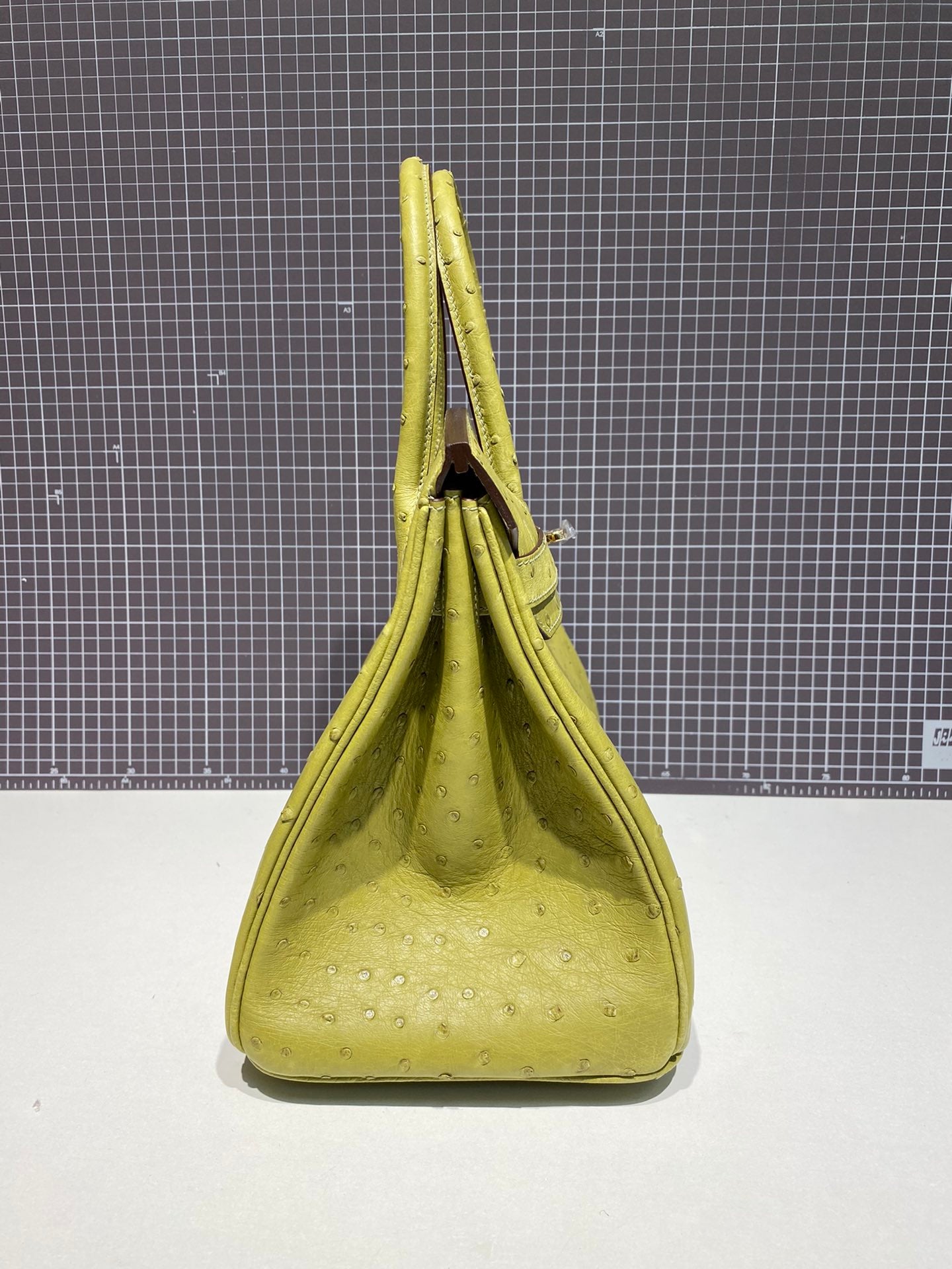 HERMES BIRKIN 30CM LIME OSTRICH LEATHER GOLD HARDWARE