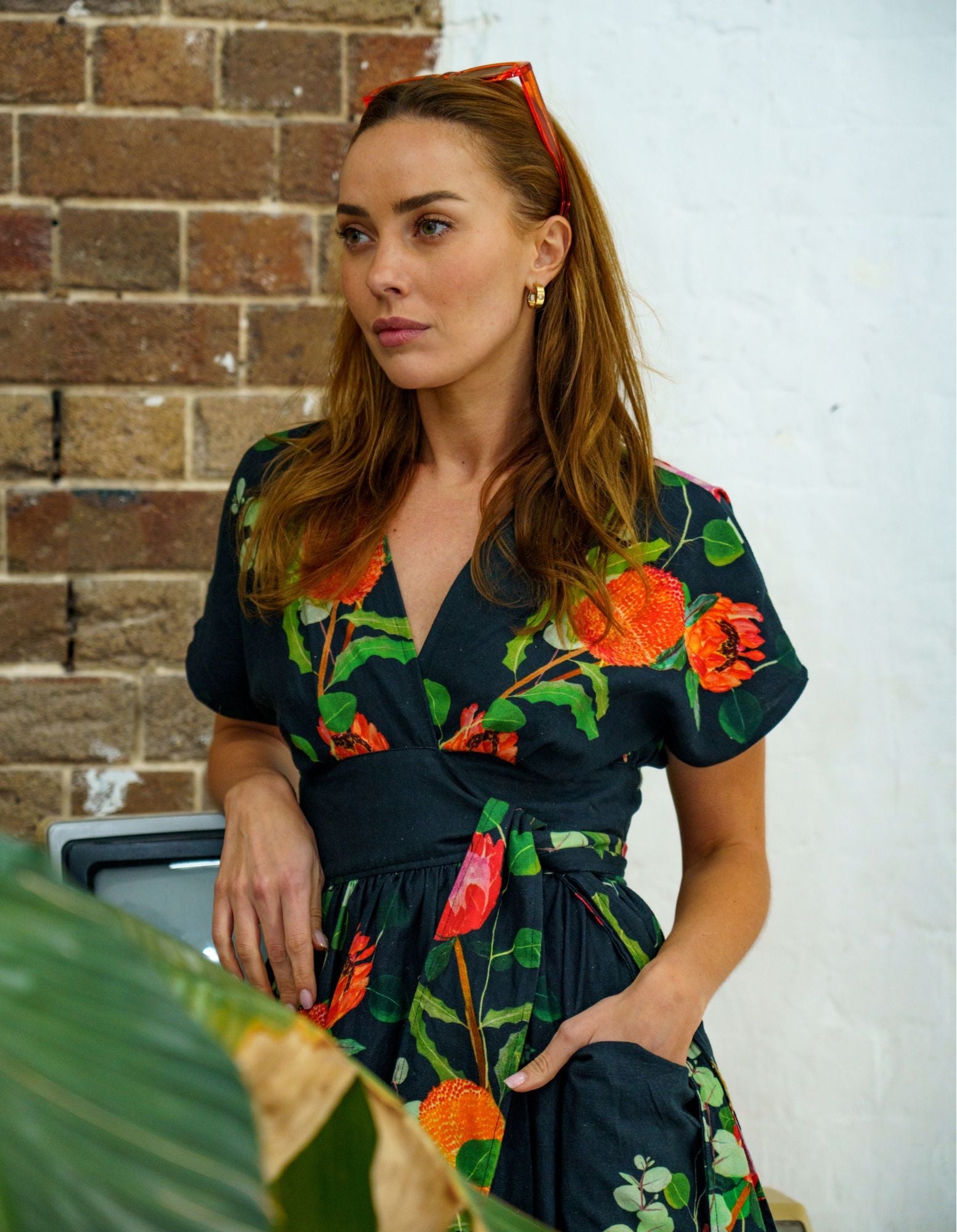 Kinsley Dress Wild Blooms in Linen