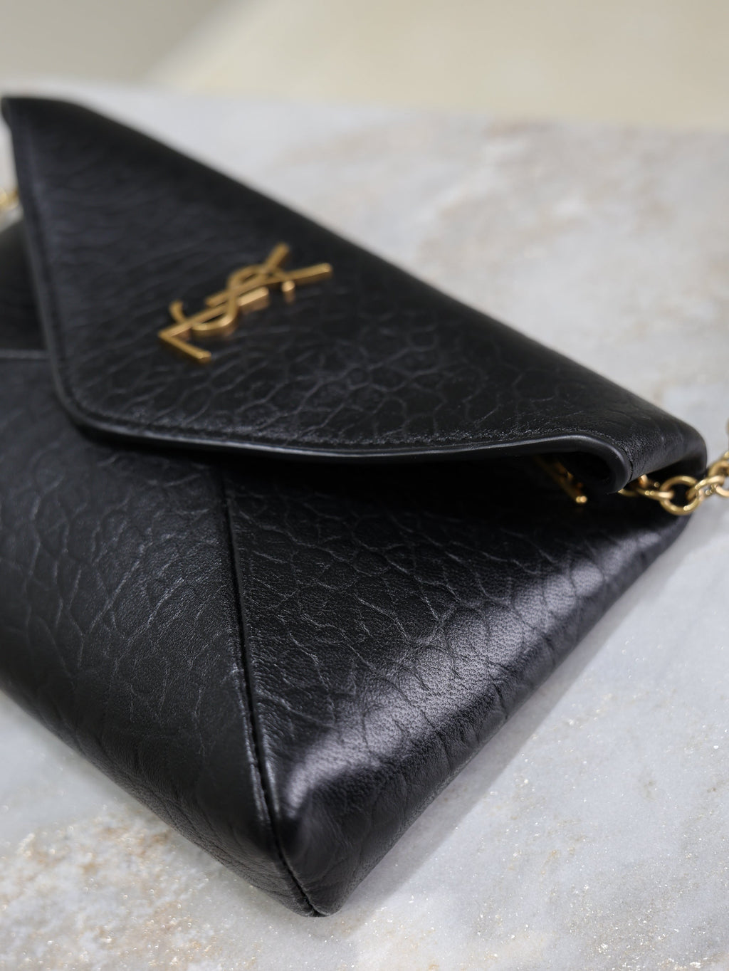 YSL 25S CALYPSO MINI 19 IN BLACK LAMBSKIN GOLD HARDWARE