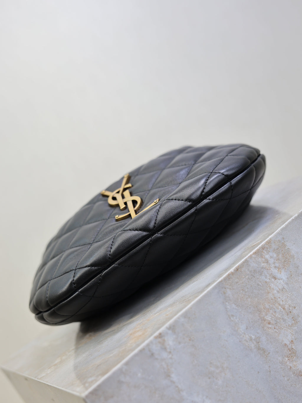 YSL 25S ICARE BABY 17 IN BLACK QUILTED CALFSKIN GOLD HARDWARE