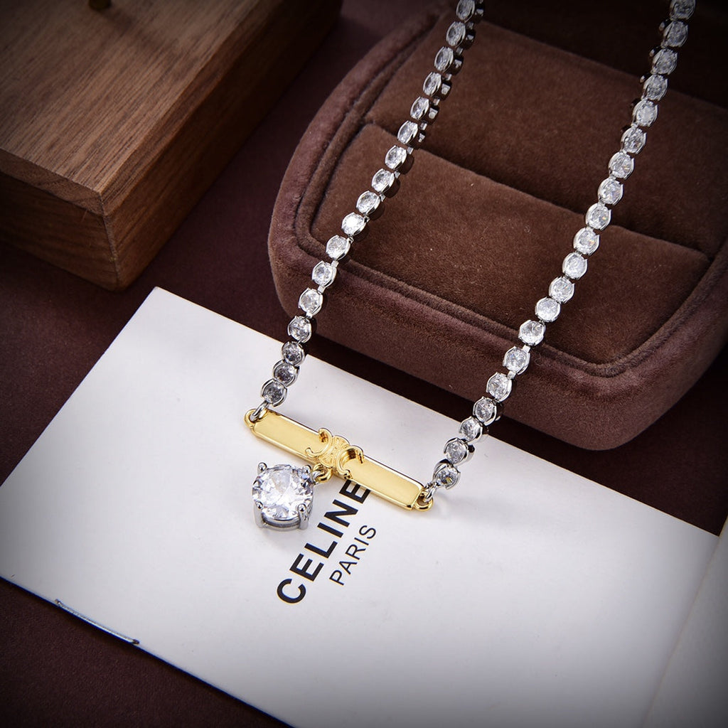 18K Celine Celine Line Diamonds Necklace