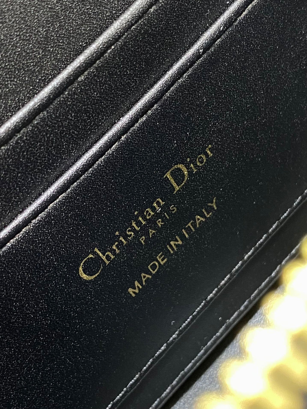 DIOR MINI GROOVE BAG 20 IN BLACK MACROCANNAGE LAMBSKIN 226487