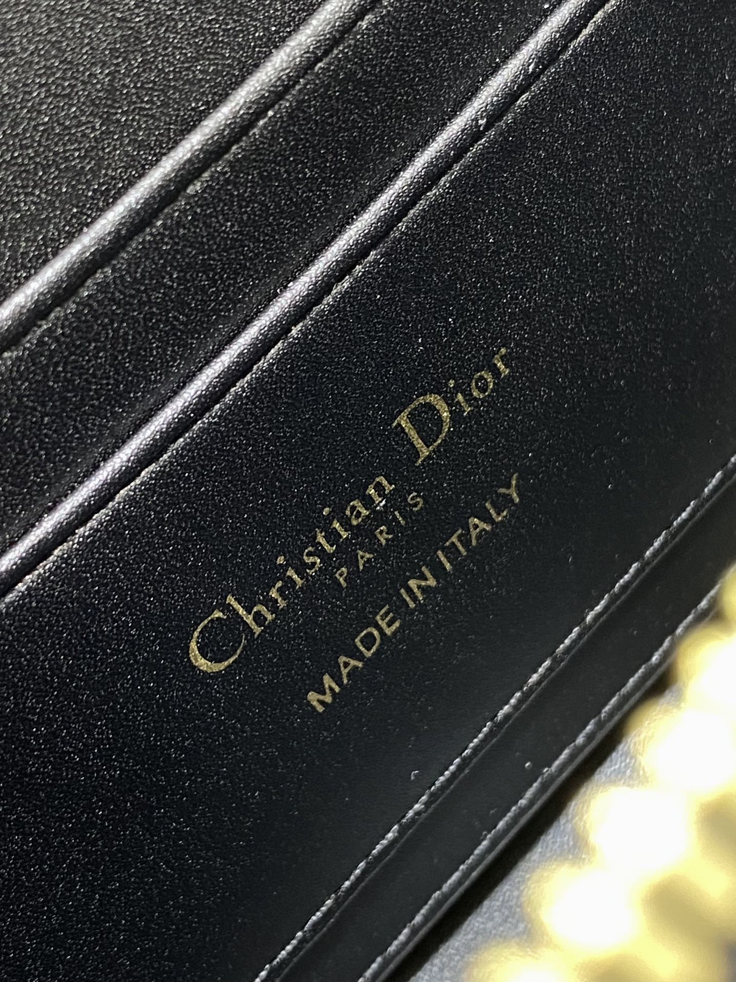 DIOR MINI GROOVE BAG 20 IN BLACK MACROCANNAGE LAMBSKIN 226487