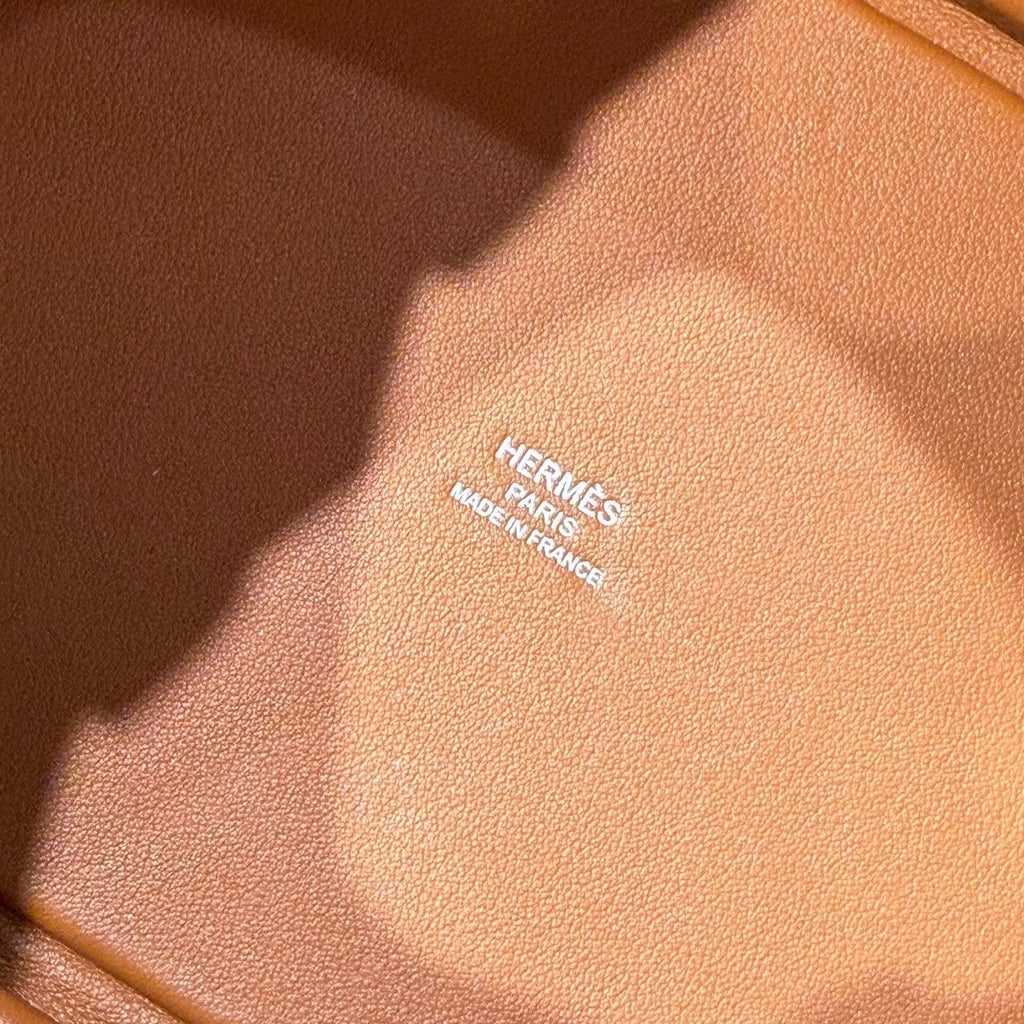 HERMES PICOTIN LOCK 18 BAG IN GOLD CALFSKIN ÉCRU/BEIGE/FAUVE/ROSE POP/NOIR EMBROIDERY PLAID CANVAS