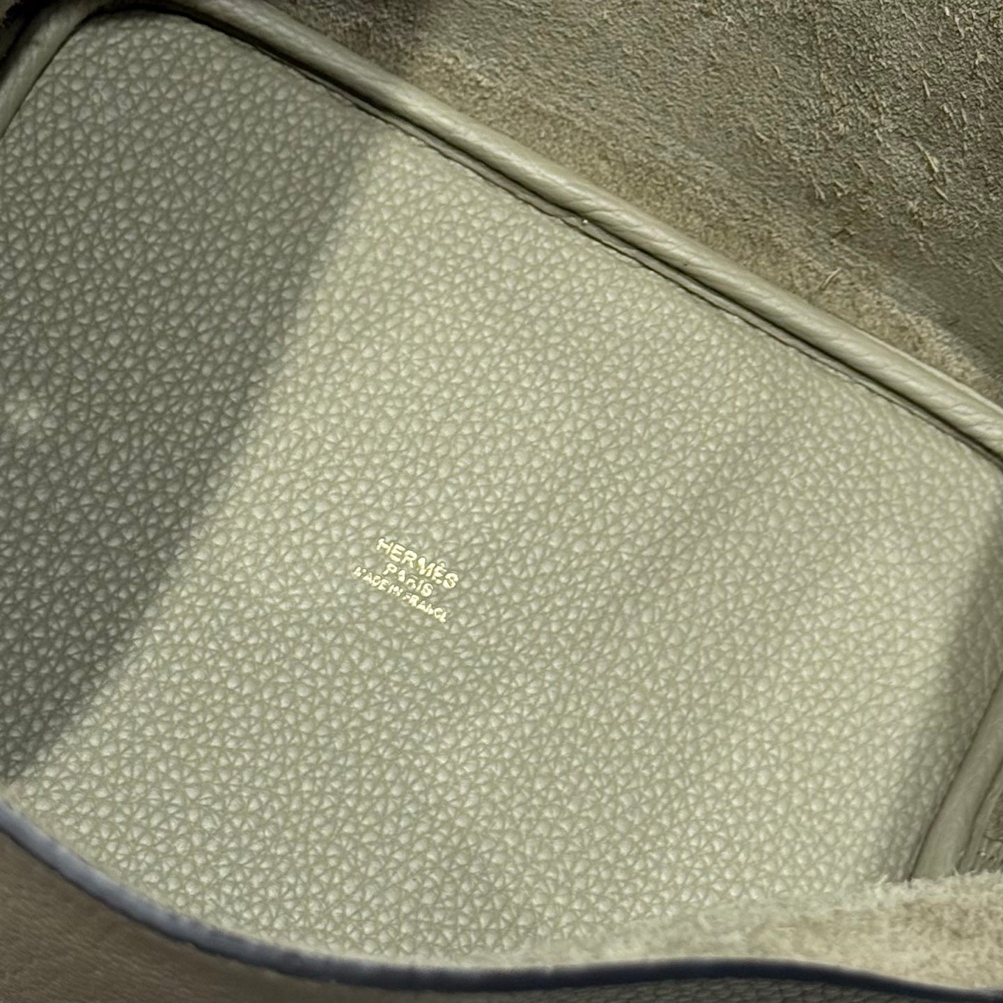 HERMES 25S PICOTIN LOCK 22 IN CROMWELL GRAY CALFSKIN GOLD HARDWARE