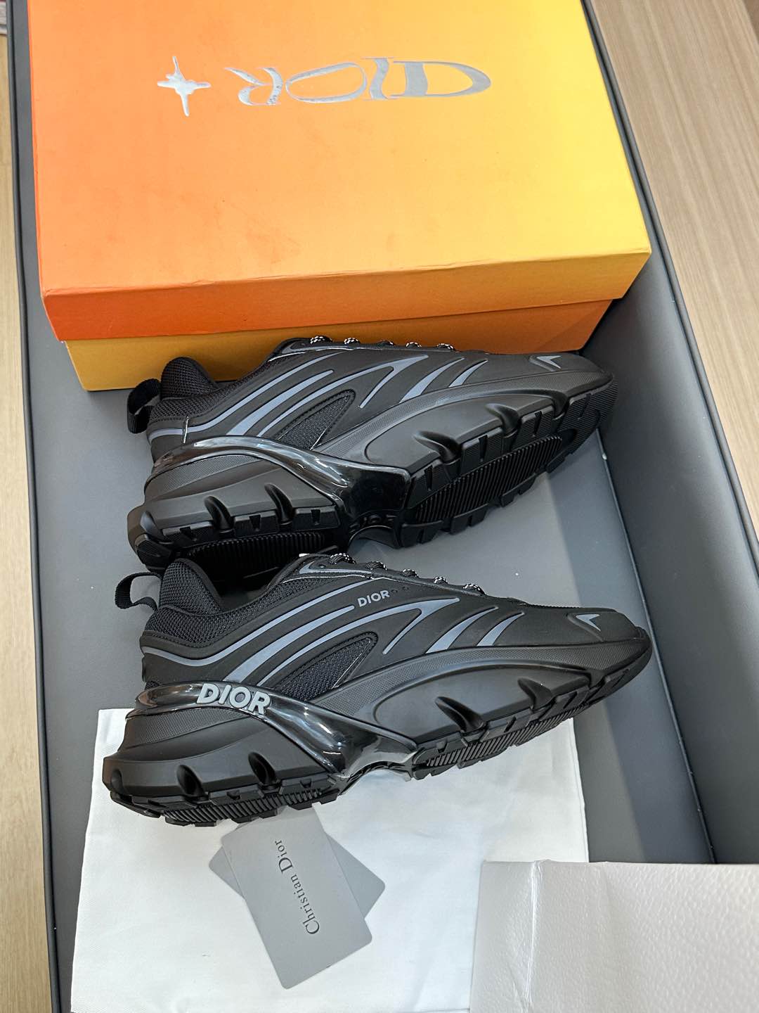 DIOR B44 BLADE SNEAKER BLACK TECHNICAL MESH AND TECHNICAL FABRIC