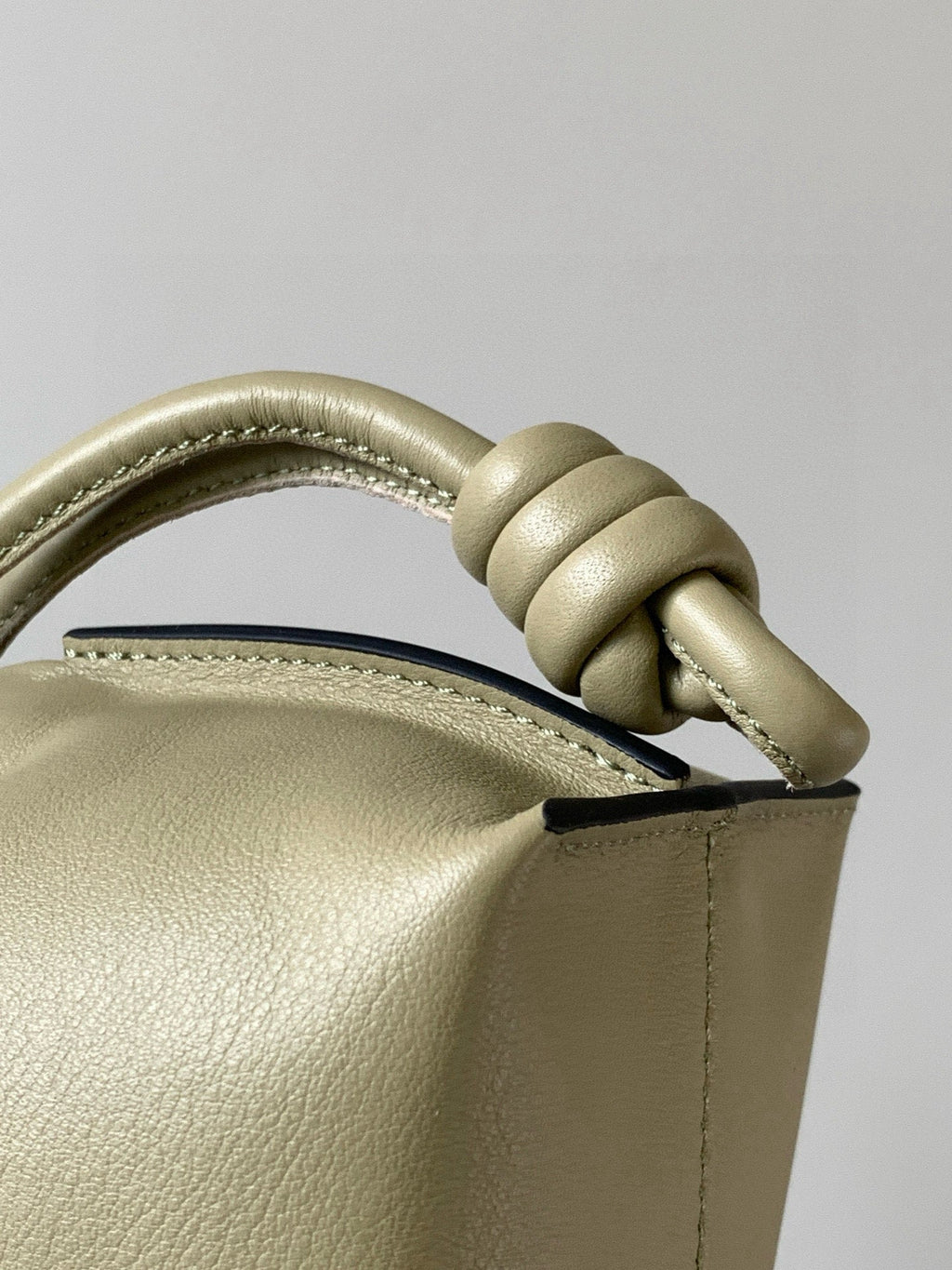 LOEWE 25S MEDIUM FLAMENCO CLUTCH BAG 23 IN DUSTY KHAKI CALFSKIN