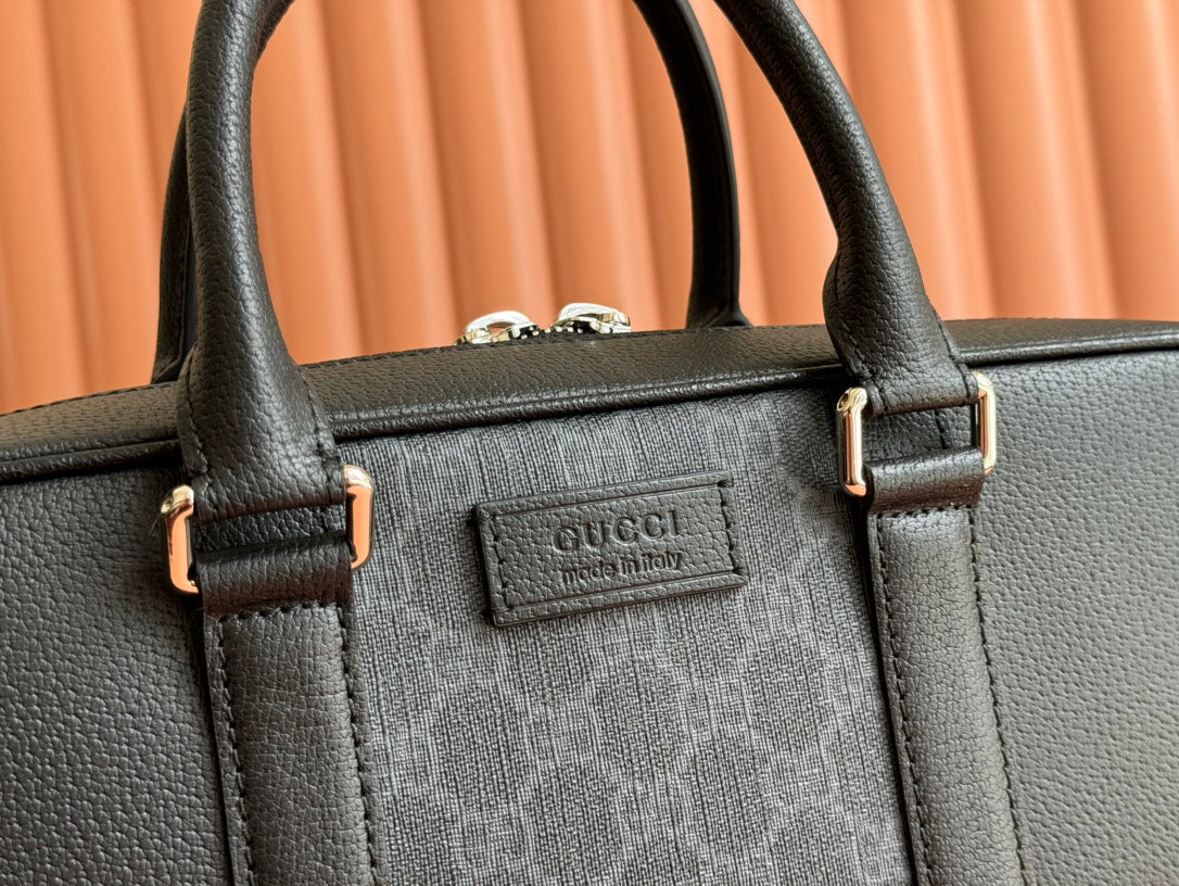 GUCCI JUMBO MEDIUM BRIEFCASE 36.5 IN EXTRA DARK GREEN  CALFSKIN