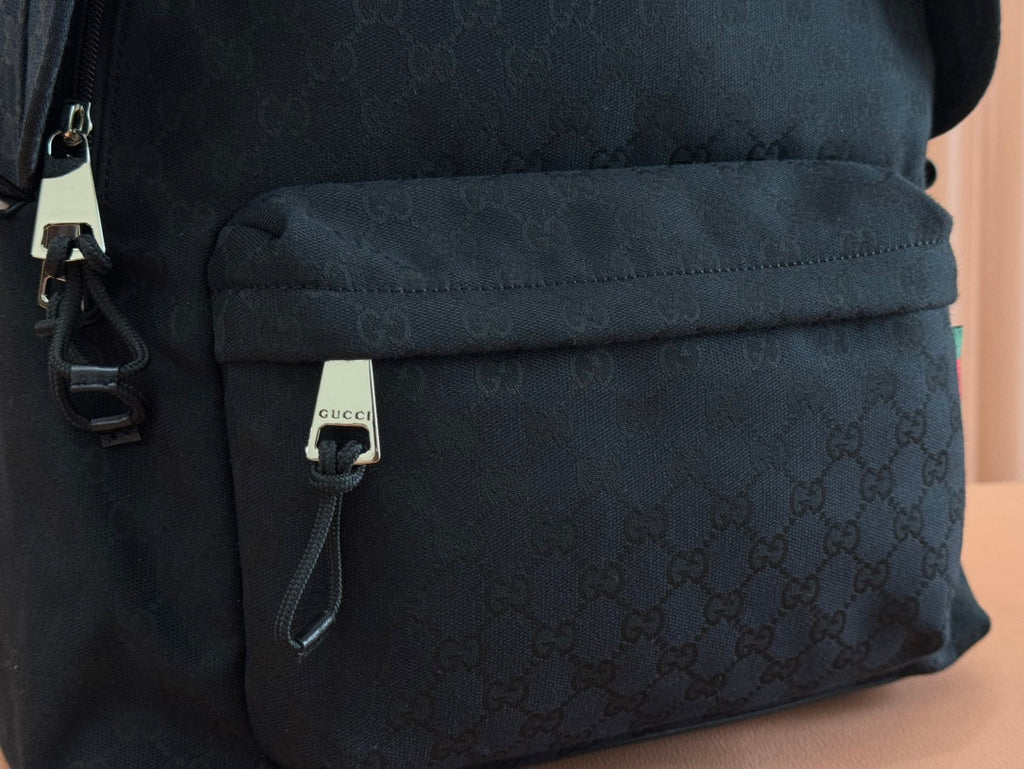 GUCCI MEDIUM BACKPACK 42 IN BLACK  CANVAS