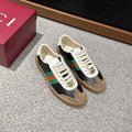 GUCCI & ADIDAS SNEAKER BLACK AND BROWN CALFSKIN