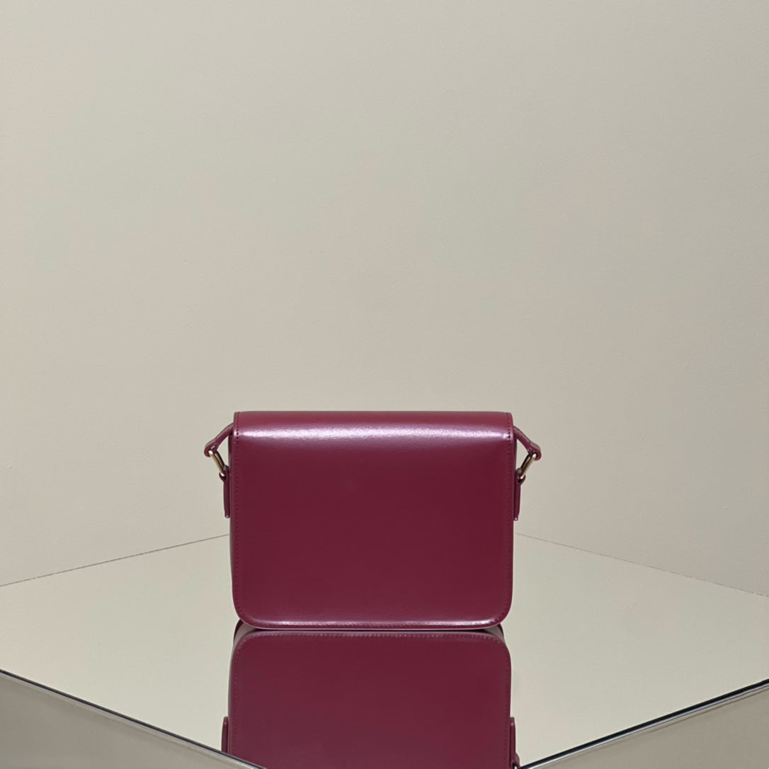 CELINE MINI CLAUDE 22 SHINY CALFSKIN FANSY PURPLE