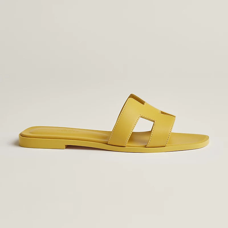 HERMES 0RAN SANDAL JAUNE IMPERIAL